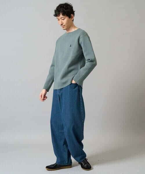 a.v.v / アー・ヴェ・ヴェ ニット・セーター | 【洗濯機で洗える】ワンポイント刺繍ボートネックニット | 詳細2