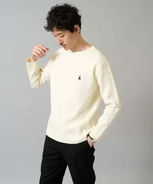 a.v.v / アー・ヴェ・ヴェ ニット・セーター | 【洗濯機で洗える】ワンポイント刺繍ボートネックニット | 詳細20