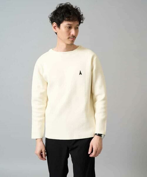 a.v.v / アー・ヴェ・ヴェ ニット・セーター | 【洗濯機で洗える】ワンポイント刺繍ボートネックニット | 詳細21