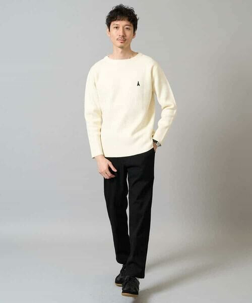 a.v.v / アー・ヴェ・ヴェ ニット・セーター | 【洗濯機で洗える】ワンポイント刺繍ボートネックニット | 詳細9