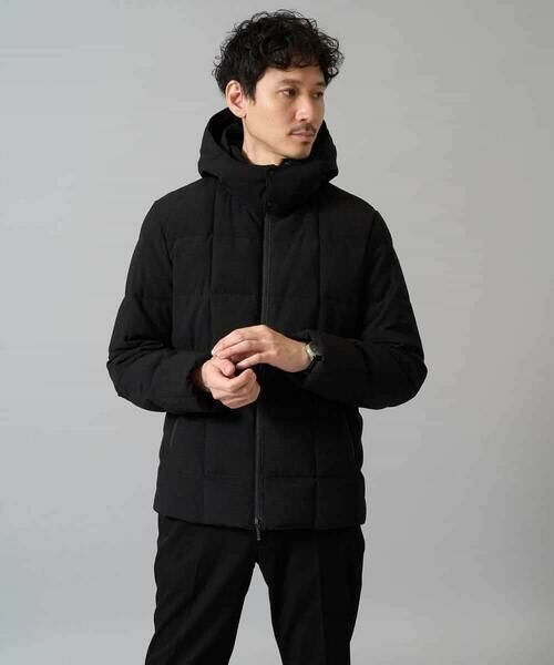 a.v.v/アー・ヴェ・ヴェ 【雑誌MonoMax12月号掲載/ダウン混率90%】デタッチャブルフードストレッチダウンブルゾン【軽量/撥水】 ブラック XXL