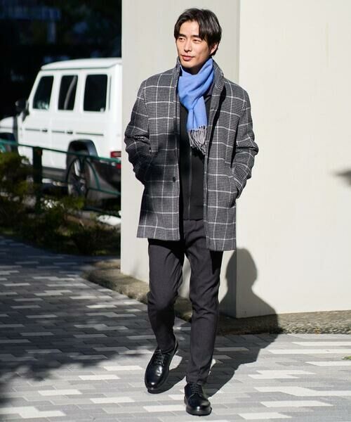 a.v.v / アー・ヴェ・ヴェ その他アウター | ウールライトビーバーチェックスタンドカラージャケット | 詳細1