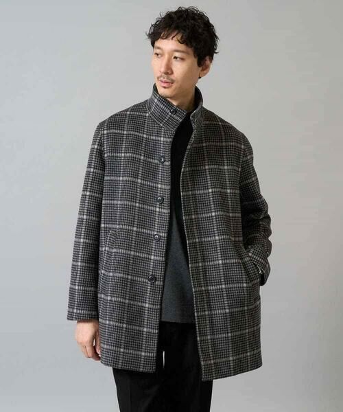 a.v.v / アー・ヴェ・ヴェ その他アウター | ウールライトビーバーチェックスタンドカラージャケット | 詳細3