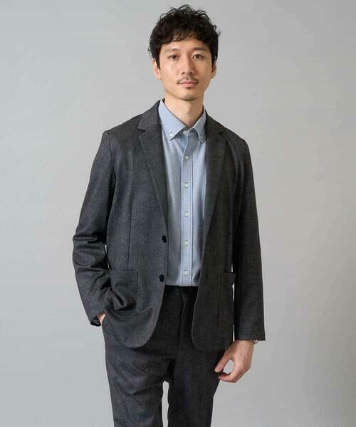 a.v.v / アー・ヴェ・ヴェ テーラードジャケット | 【イージーケア/ストレッチ】メランジポンチテーラードジャケット【洗濯機で洗える】通勤/ビジネス〈ON/OFF SERIES〉 | 詳細30