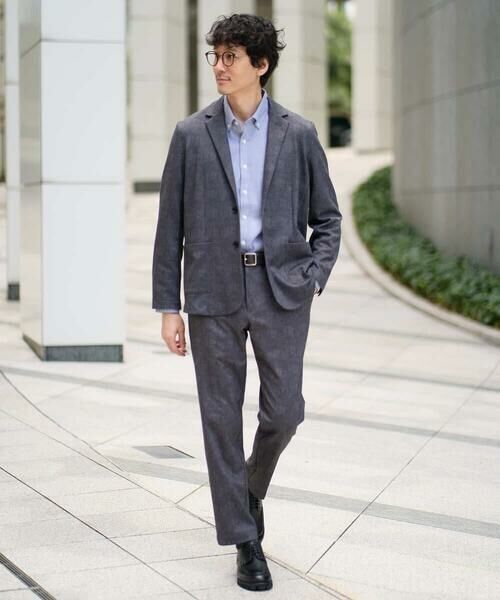 a.v.v / アー・ヴェ・ヴェ テーラードジャケット | 【イージーケア/ストレッチ】メランジポンチテーラードジャケット【洗濯機で洗える】通勤/ビジネス〈ON/OFF SERIES〉 | 詳細8