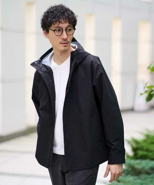 a.v.v/アー・ヴェ・ヴェ 【軽撥水/防風】SORONAラミネートコーティングマウンテンパーカー ブラック M a.v.v/アー・ヴェ・ヴェ 【軽撥水/防風】SORONAラミネートコーティングマウンテンパーカー ブラック M