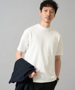 a.v.v / アー・ヴェ・ヴェ カットソー | 【イージーケア】ポンチモックネックスマートＴシャツ【毛玉になりにくい/洗濯機で洗える】〈ON/OFF SERIES〉