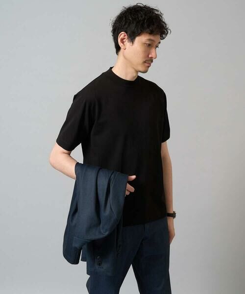 a.v.v / アー・ヴェ・ヴェ カットソー | 【イージーケア】ポンチモックネックスマートＴシャツ【毛玉になりにくい/洗濯機で洗える】〈ON/OFF SERIES〉 | 詳細16