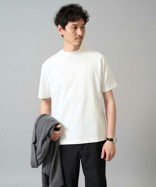 a.v.v / アー・ヴェ・ヴェ カットソー | 【イージーケア】ポンチモックネックスマートＴシャツ【毛玉になりにくい/洗濯機で洗える】〈ON/OFF SERIES〉 | 詳細21