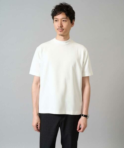 a.v.v / アー・ヴェ・ヴェ カットソー | 【イージーケア】ポンチモックネックスマートＴシャツ【毛玉になりにくい/洗濯機で洗える】〈ON/OFF SERIES〉 | 詳細22