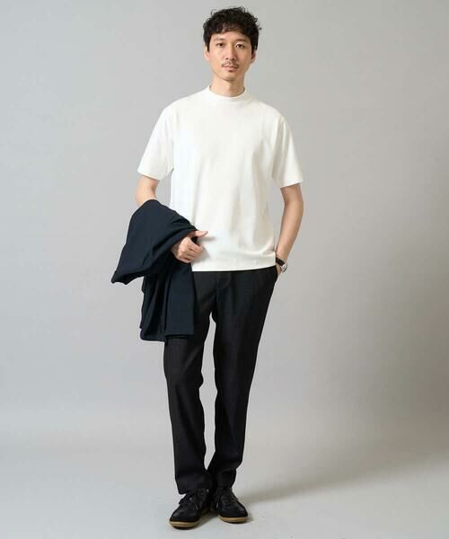 a.v.v / アー・ヴェ・ヴェ カットソー | 【イージーケア】ポンチモックネックスマートＴシャツ【毛玉になりにくい/洗濯機で洗える】〈ON/OFF SERIES〉 | 詳細9