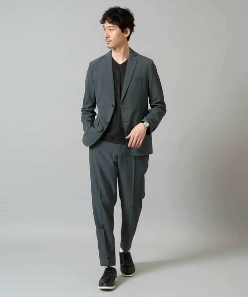 a.v.v / アー・ヴェ・ヴェ カットソー | 【イージーケア/毛玉になりにくい】ダイヤジャカードＶネックＴシャツ　通勤/ビジネス/ジャケット〈ON/OFF SERIES〉 | 詳細12