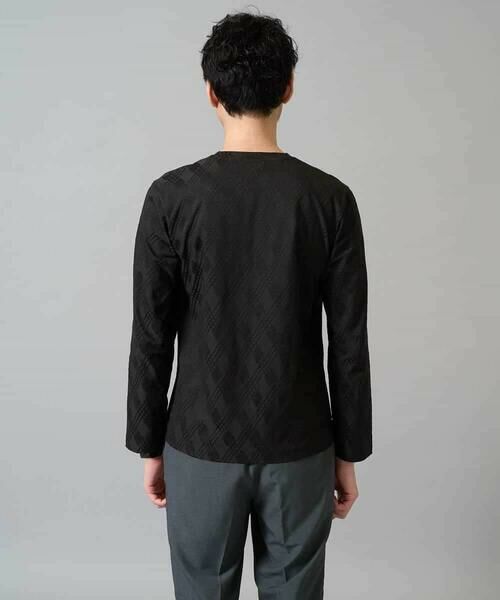 a.v.v / アー・ヴェ・ヴェ カットソー | 【イージーケア/毛玉になりにくい】ダイヤジャカードＶネックＴシャツ　通勤/ビジネス/ジャケット〈ON/OFF SERIES〉 | 詳細23
