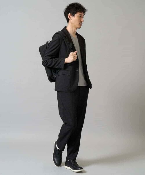 a.v.v / アー・ヴェ・ヴェ カットソー | 【イージーケア/毛玉になりにくい】ダイヤジャカードＶネックＴシャツ　通勤/ビジネス/ジャケット〈ON/OFF SERIES〉 | 詳細5