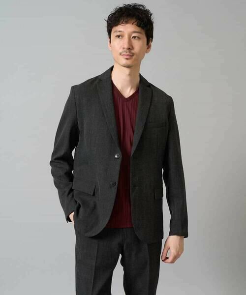 a.v.v / アー・ヴェ・ヴェ カットソー | 【イージーケア/毛玉になりにくい】ストライプジャガードVネックTシャツ【洗濯機で洗える】通勤/ビジネス/ジャケット〈ON/OFF SERIES〉 | 詳細27