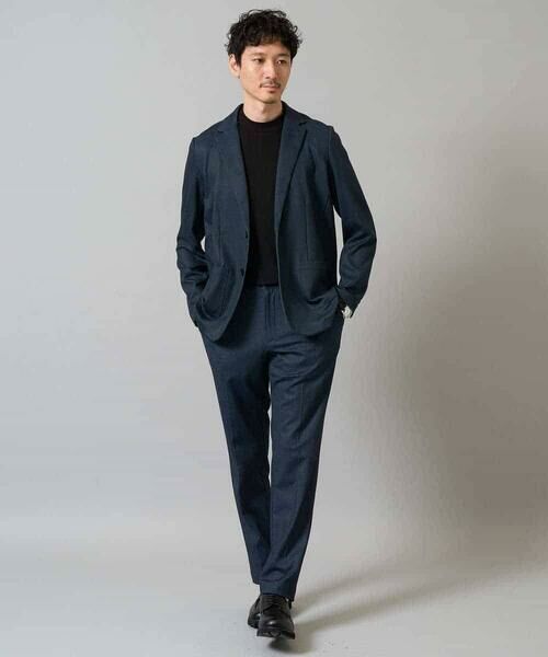 a.v.v / アー・ヴェ・ヴェ チノ・ワークパンツ | 【イージーケア/ストレッチ】メランジポンチスマートスラックス【洗濯機で洗える】通勤/ビジネス/ジャケット〈ON/OFF SERIES〉 | 詳細1