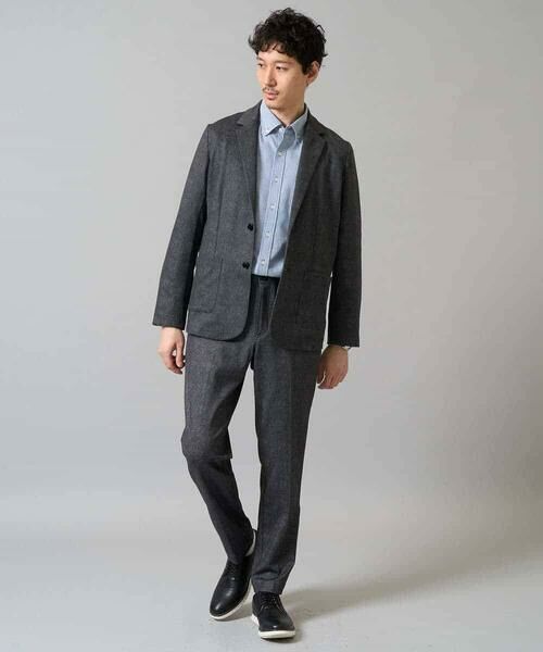 a.v.v / アー・ヴェ・ヴェ チノ・ワークパンツ | 【イージーケア/ストレッチ】メランジポンチスマートスラックス【洗濯機で洗える】通勤/ビジネス/ジャケット〈ON/OFF SERIES〉 | 詳細12