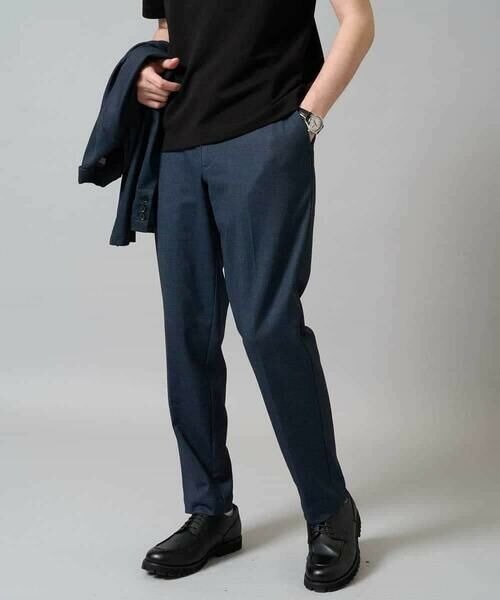 a.v.v / アー・ヴェ・ヴェ チノ・ワークパンツ | 【イージーケア/ストレッチ】メランジポンチスマートスラックス【洗濯機で洗える】通勤/ビジネス/ジャケット〈ON/OFF SERIES〉 | 詳細15