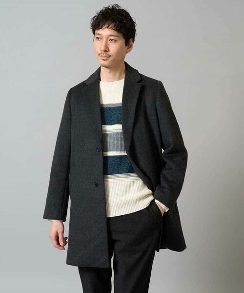 a.v.v/アー・ヴェ・ヴェ ウールライトビーバーチェスターコート ダークグレー XL