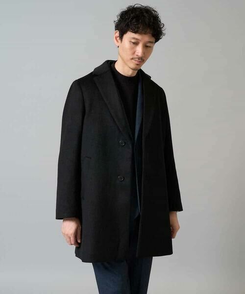 a.v.v/アー・ヴェ・ヴェ ウールライトビーバーチェスターコート ブラック S