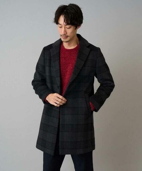 a.v.v / アー・ヴェ・ヴェ その他アウター | ウールライトビーバーチェックチェスターコート | 詳細10
