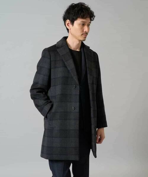 a.v.v / アー・ヴェ・ヴェ その他アウター | ウールライトビーバーチェックチェスターコート | 詳細12