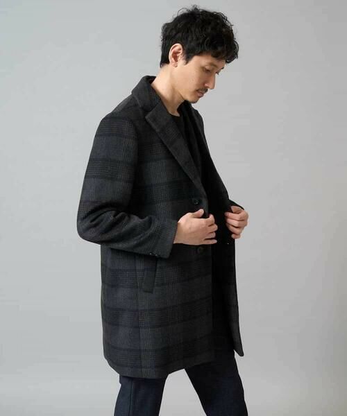 a.v.v / アー・ヴェ・ヴェ その他アウター | ウールライトビーバーチェックチェスターコート | 詳細14