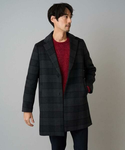 a.v.v / アー・ヴェ・ヴェ その他アウター | ウールライトビーバーチェックチェスターコート | 詳細2