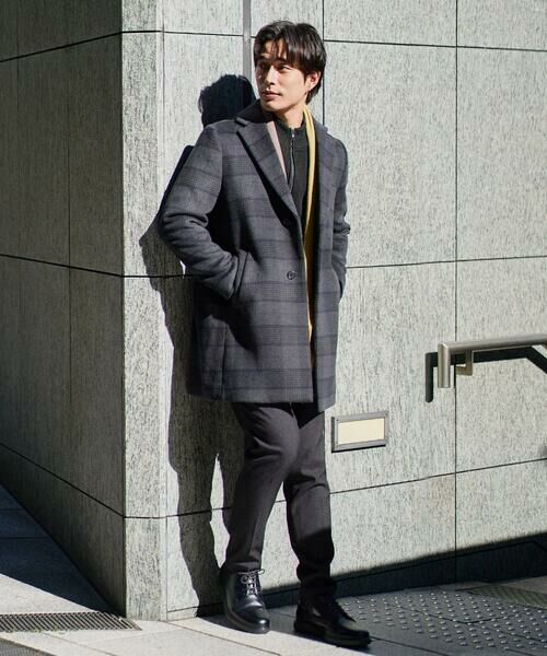 a.v.v / アー・ヴェ・ヴェ その他アウター | ウールライトビーバーチェックチェスターコート | 詳細26