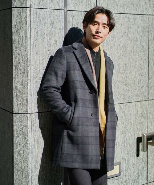 a.v.v / アー・ヴェ・ヴェ その他アウター | ウールライトビーバーチェックチェスターコート | 詳細30