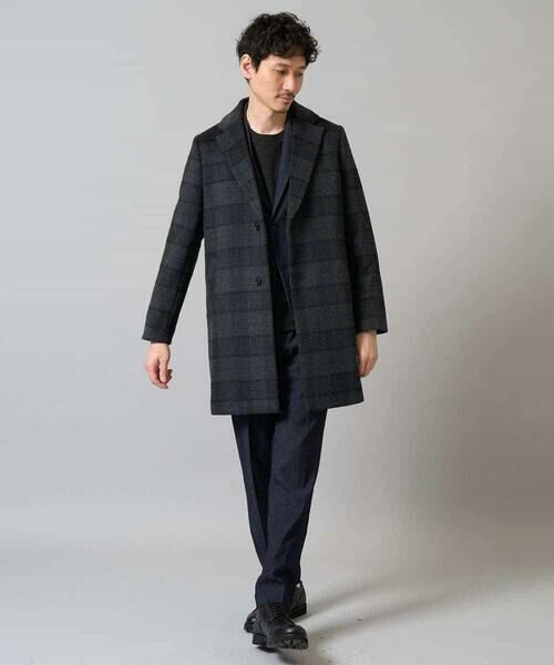 a.v.v / アー・ヴェ・ヴェ その他アウター | ウールライトビーバーチェックチェスターコート | 詳細9