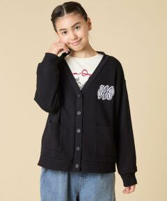 a.v.v / アー・ヴェ・ヴェ カーディガン・ボレロ | [130-160]ワンポイント刺繍カーディガン