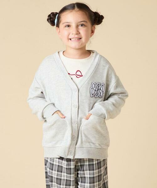 a.v.v / アー・ヴェ・ヴェ カーディガン・ボレロ | [130-160]ワンポイント刺繍カーディガン | 詳細1