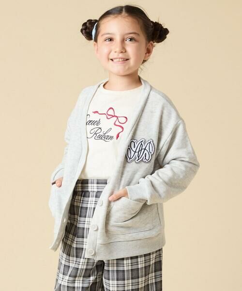 a.v.v / アー・ヴェ・ヴェ カーディガン・ボレロ | [130-160]ワンポイント刺繍カーディガン | 詳細2