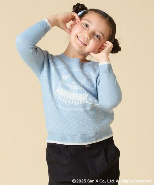 a.v.v / アー・ヴェ・ヴェ ニット・セーター | [100-140]【a.v.v限定デザイン/しろくまとふろしきアート】すみっコぐらしジャカードニット | 詳細2