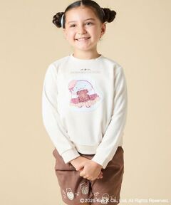 a.v.v / アー・ヴェ・ヴェ カットソー | [100-140]【a.v.v限定デザイン/アートが変わるスパンコール/しろくまとねこ/とかげとぺんぎん】すみっコぐらしスパンコールトレーナー