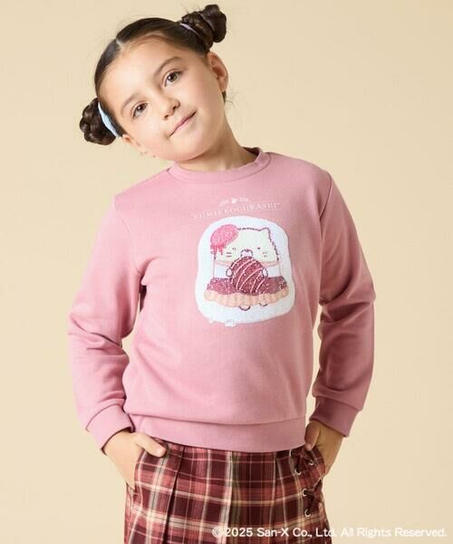 a.v.v / アー・ヴェ・ヴェ カットソー | [100-140]【a.v.v限定デザイン/アートが変わるスパンコール/しろくまとねこ/とかげとぺんぎん】すみっコぐらしスパンコールトレーナー | 詳細1