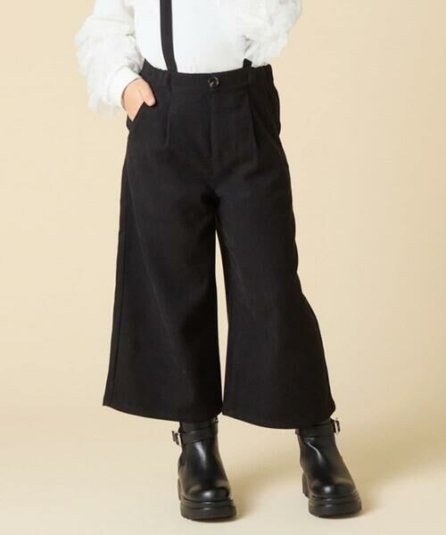 a.v.v / アー・ヴェ・ヴェ チノ・ワークパンツ | [120-160]【人気の定番パンツ/通学にもオススメ/後ろゴムで楽ちん/取り外し可能サスペンダー】サス付きワイドパンツ | 詳細2