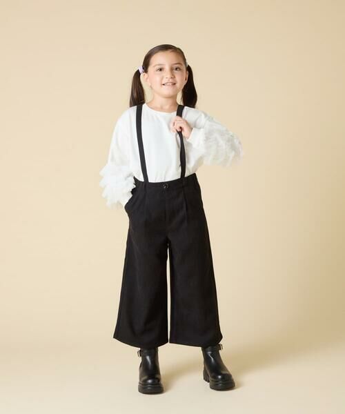 a.v.v / アー・ヴェ・ヴェ チノ・ワークパンツ | [120-160]【人気の定番パンツ/通学にもオススメ/後ろゴムで楽ちん/取り外し可能サスペンダー】サス付きワイドパンツ | 詳細4