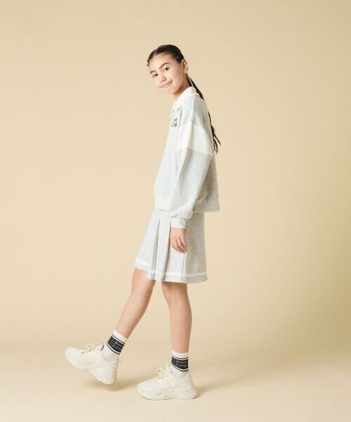 a.v.v / アー・ヴェ・ヴェ セットアップ | [130-160]【大人気！/ハーフジップトップス/プリーツキュロット】切り替えトレーナーセットアップ | 詳細11