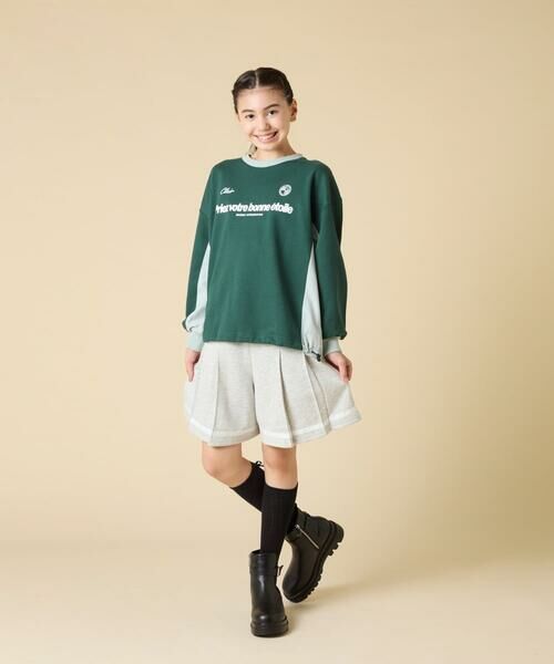a.v.v / アー・ヴェ・ヴェ セットアップ | [130-160]【大人気！/ハーフジップトップス/プリーツキュロット】切り替えトレーナーセットアップ | 詳細14