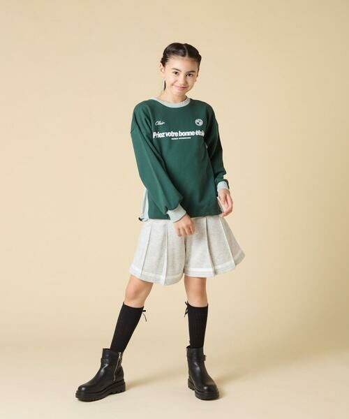 a.v.v / アー・ヴェ・ヴェ セットアップ | [130-160]【大人気！/ハーフジップトップス/プリーツキュロット】切り替えトレーナーセットアップ | 詳細15