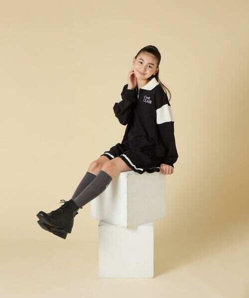 a.v.v / アー・ヴェ・ヴェ セットアップ | [130-160]【大人気！/ハーフジップトップス/プリーツキュロット】切り替えトレーナーセットアップ | 詳細29