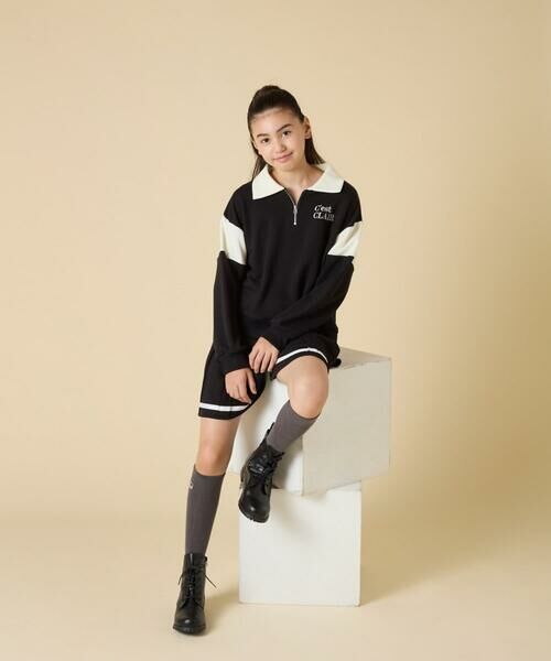 a.v.v / アー・ヴェ・ヴェ セットアップ | [130-160]【大人気！/ハーフジップトップス/プリーツキュロット】切り替えトレーナーセットアップ | 詳細30