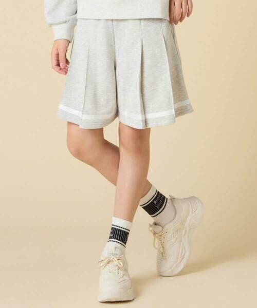 a.v.v / アー・ヴェ・ヴェ セットアップ | [130-160]【大人気！/ハーフジップトップス/プリーツキュロット】切り替えトレーナーセットアップ | 詳細5