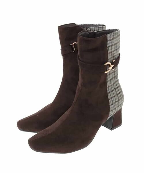 a.v.v / アー・ヴェ・ヴェ フラットシューズ | スエードコンビブーツ | 詳細1