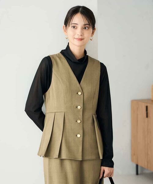 a.v.v / アー・ヴェ・ヴェ ロング・マキシ丈ワンピース | 【2SET】ペプラムジレ×ナロースカート | 詳細2