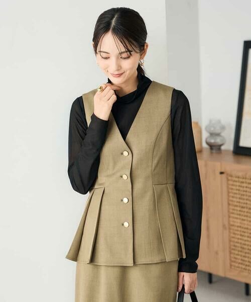 a.v.v / アー・ヴェ・ヴェ ロング・マキシ丈ワンピース | 【2SET】ペプラムジレ×ナロースカート | 詳細3