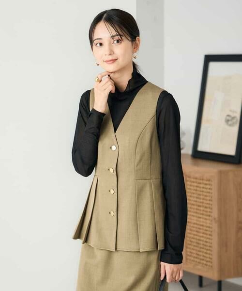 a.v.v / アー・ヴェ・ヴェ ロング・マキシ丈ワンピース | 【2SET】ペプラムジレ×ナロースカート | 詳細4