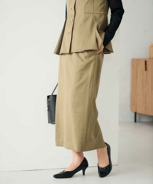 a.v.v / アー・ヴェ・ヴェ ロング・マキシ丈ワンピース | 【2SET】ペプラムジレ×ナロースカート | 詳細6